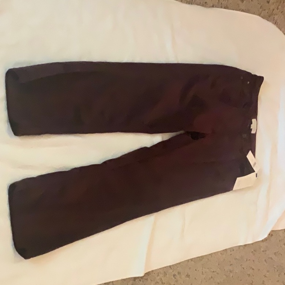 Maroon velvet like pants